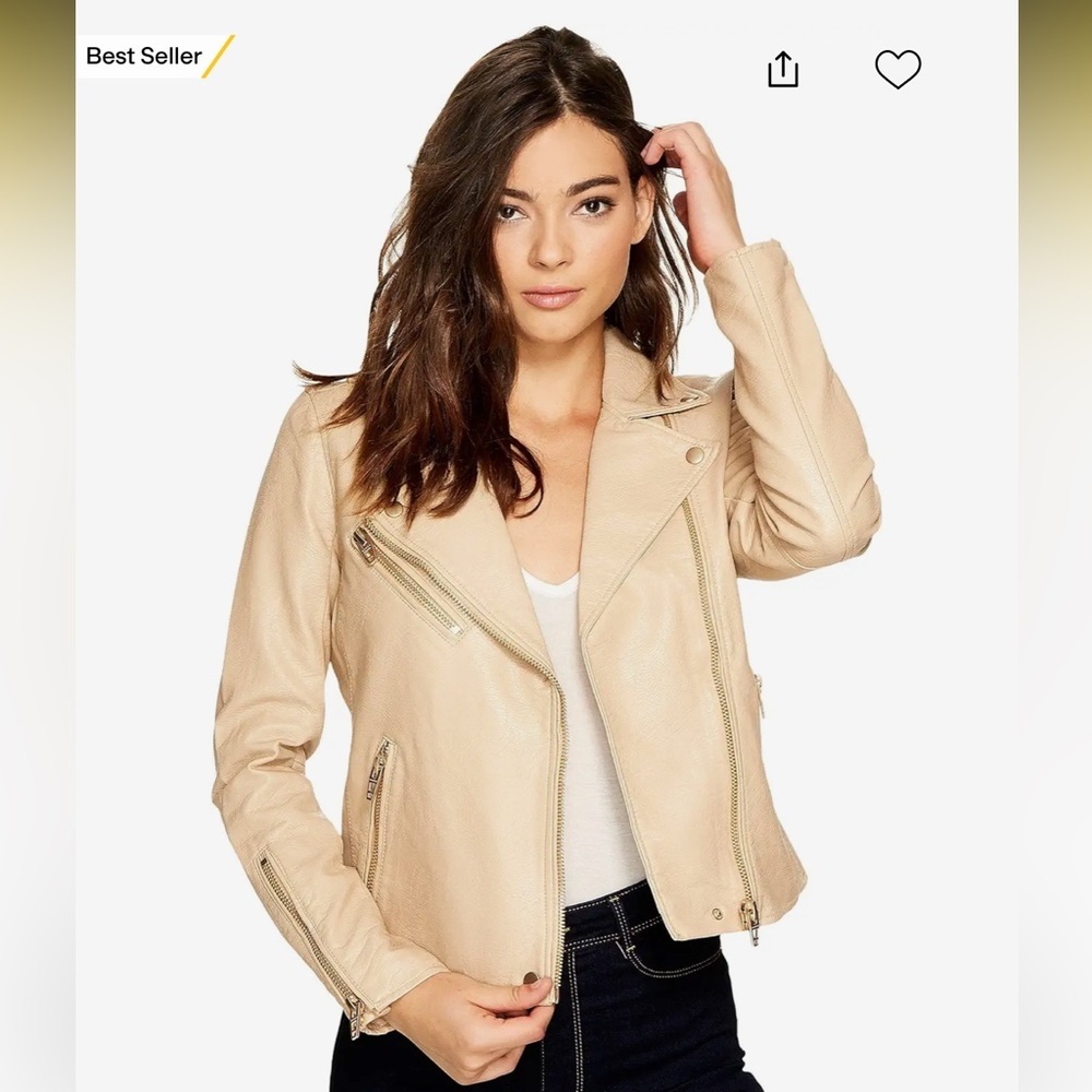 Blank NYC Faux Leather Moto Jacket Size Medium